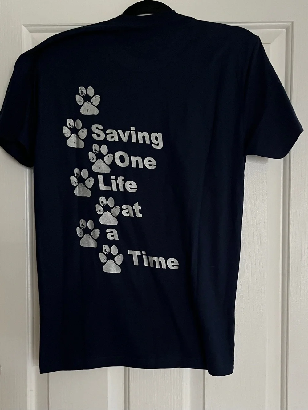 Grunt Style Navy T-Shirt with White Shiba Inu Graphic
